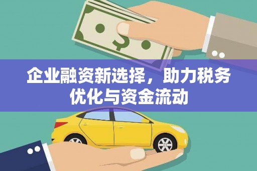 鄢陵企业融资新选择，助力税务优化与资金流动