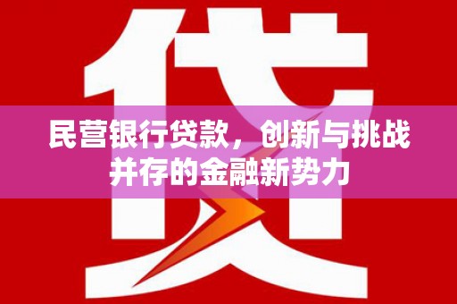 鄢陵民营银行贷款，创新与挑战并存的金融新势力