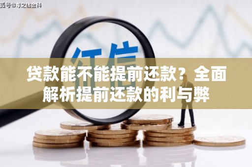 鄢陵贷款能不能提前还款？全面解析提前还款的利与弊