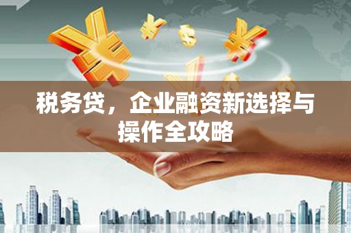 鄢陵税务贷，企业融资新选择与操作全攻略