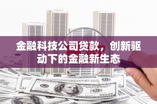 鄢陵金融科技公司贷款，创新驱动下的金融新生态