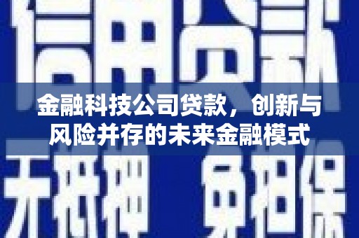鄢陵金融科技公司贷款，创新与风险并存的未来金融模式