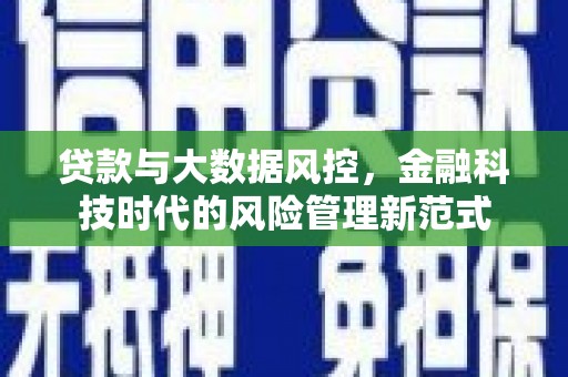 鄢陵贷款与大数据风控，金融科技时代的风险管理新范式