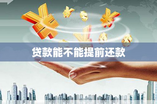 鄢陵贷款能不能提前还款