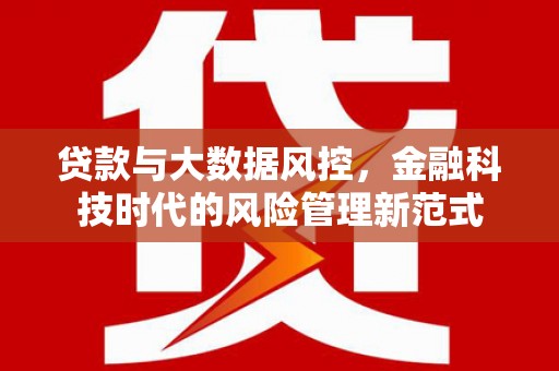 鄢陵贷款与大数据风控，金融科技时代的风险管理新范式