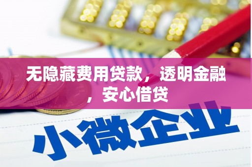 鄢陵无隐藏费用贷款，透明金融，安心借贷
