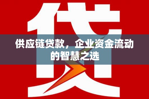 鄢陵供应链贷款，企业资金流动的智慧之选