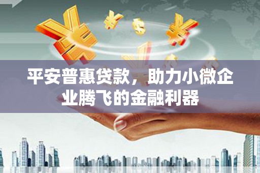 鄢陵平安普惠贷款，助力小微企业腾飞的金融利器