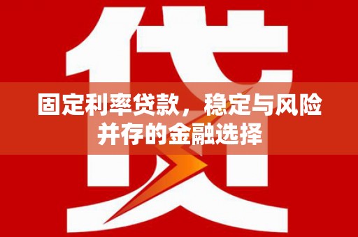鄢陵固定利率贷款，稳定与风险并存的金融选择