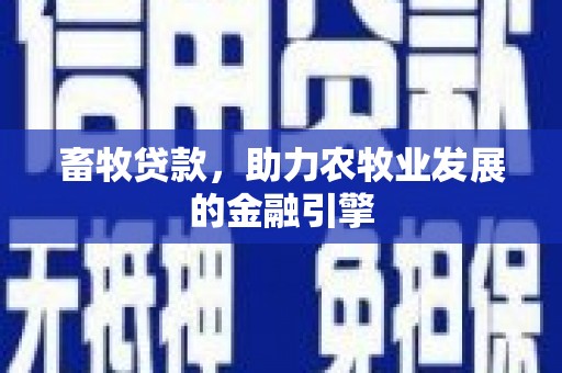 鄢陵畜牧贷款，助力农牧业发展的金融引擎