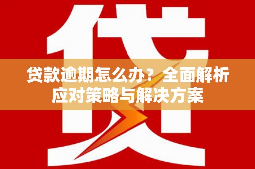 鄢陵贷款逾期怎么办？全面解析应对策略与解决方案