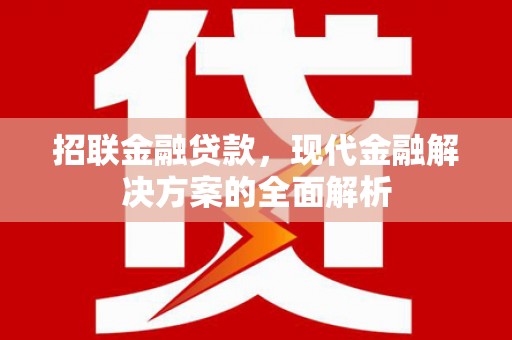 鄢陵招联金融贷款，现代金融解决方案的全面解析