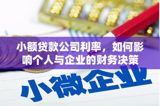 鄢陵小额贷款公司利率，如何影响个人与企业的财务决策