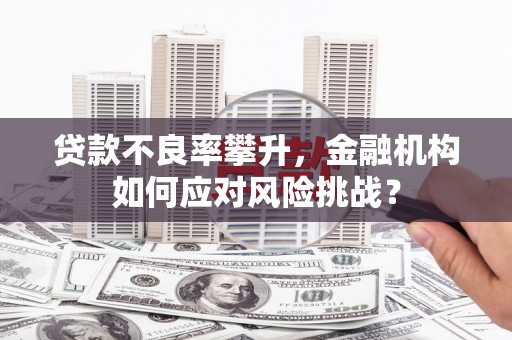 鄢陵贷款不良率攀升，金融机构如何应对风险挑战？