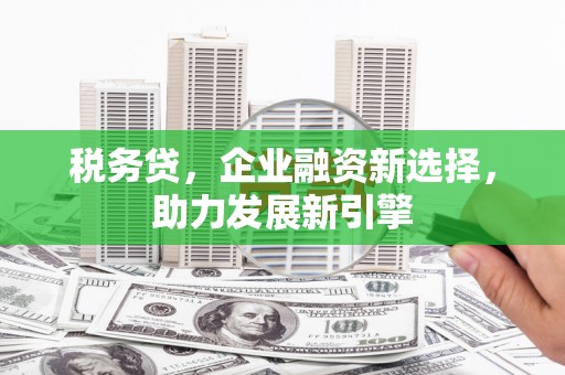 鄢陵税务贷，企业融资新选择，助力发展新引擎