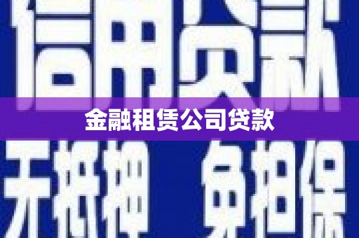 鄢陵金融租赁公司贷款