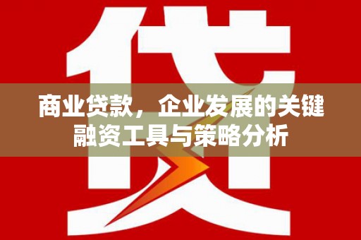 鄢陵商业贷款，企业发展的关键融资工具与策略分析