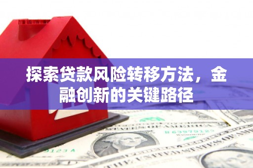 鄢陵探索贷款风险转移方法，金融创新的关键路径