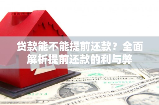 鄢陵贷款能不能提前还款？全面解析提前还款的利与弊