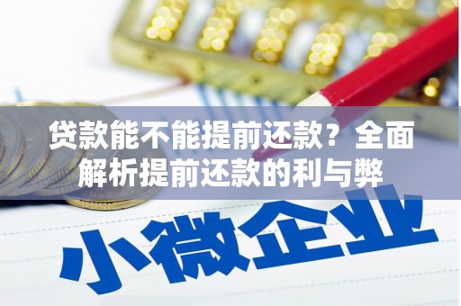 鄢陵贷款能不能提前还款？全面解析提前还款的利与弊